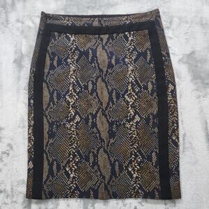 Diane Von Furstenberg Skirt Womens 4 DVF Panel Marta Framed Python Snake Print